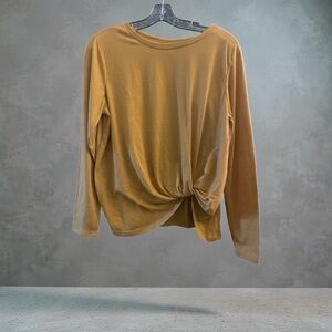 Elegant Tan Long Sleeve Women's Top